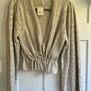 Cozy Beige Cable Knit Sweater
